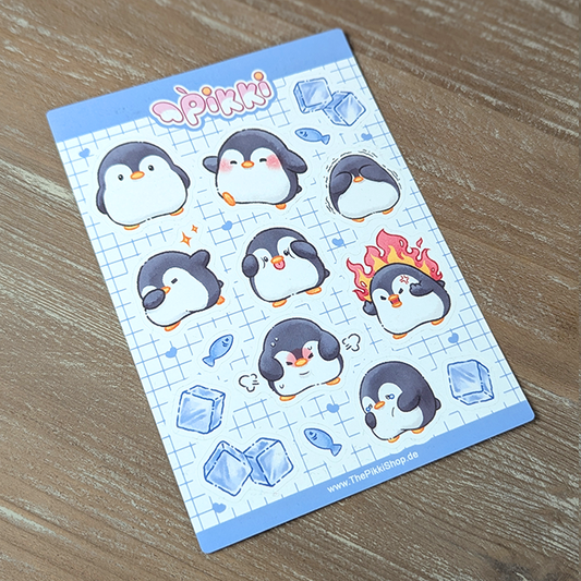 Sticker Sheet - Pinguin Set 2