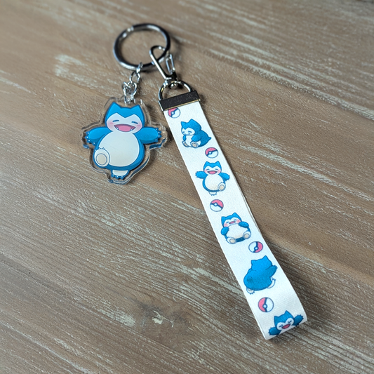 Lanyard & Charm - Blauer Bär