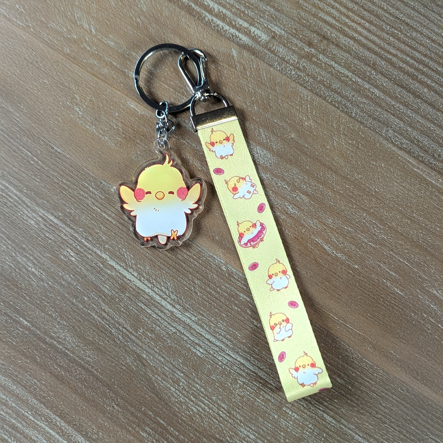 Lanyard & Charm - Nymphensittich gelb