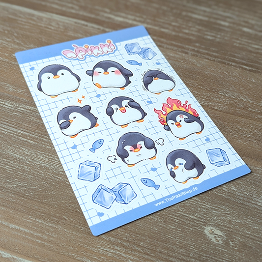 Sticker Sheet - Pinguin Set 2