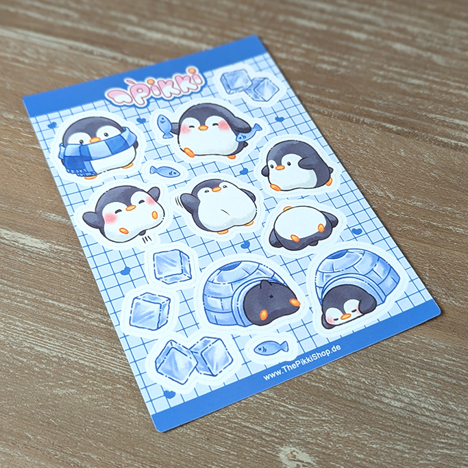 Sticker Sheet - Pinguin Set 1
